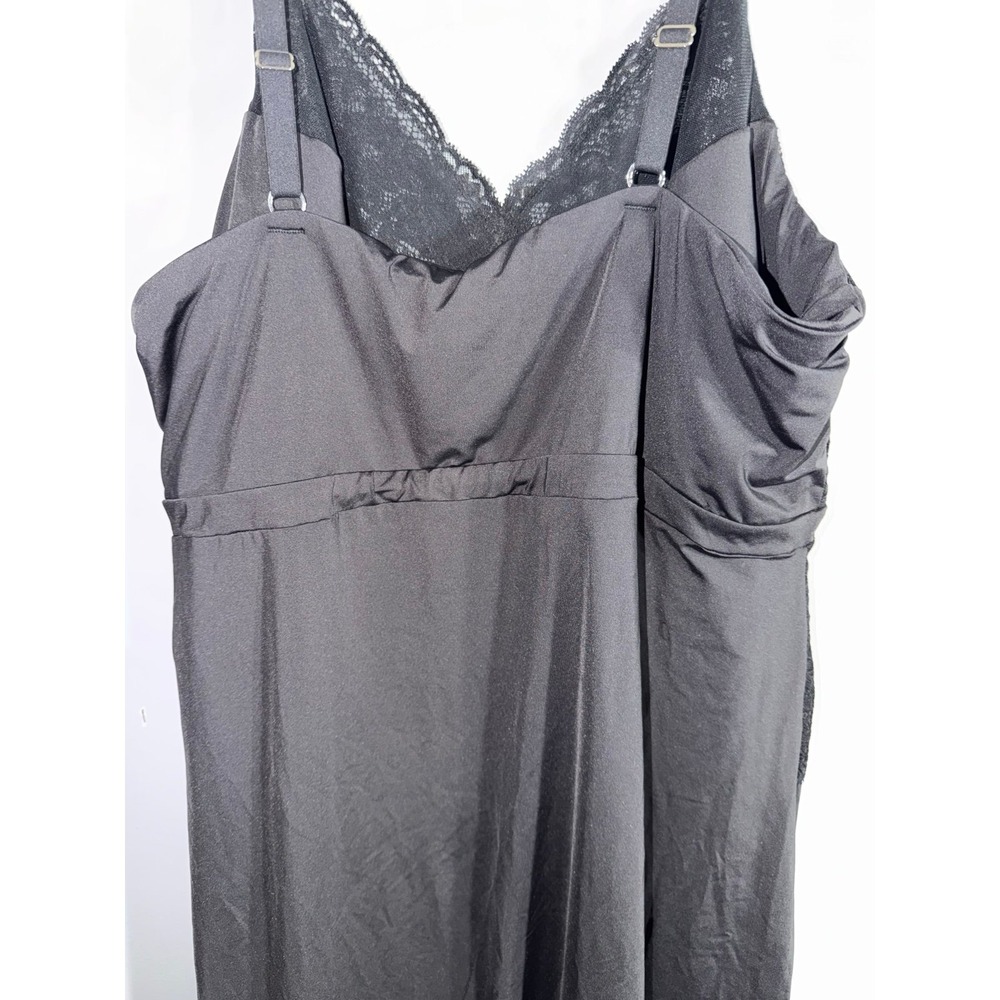 Montelle intimates black triangle v neck slip sleep dress XXL - Picture 4 of 7